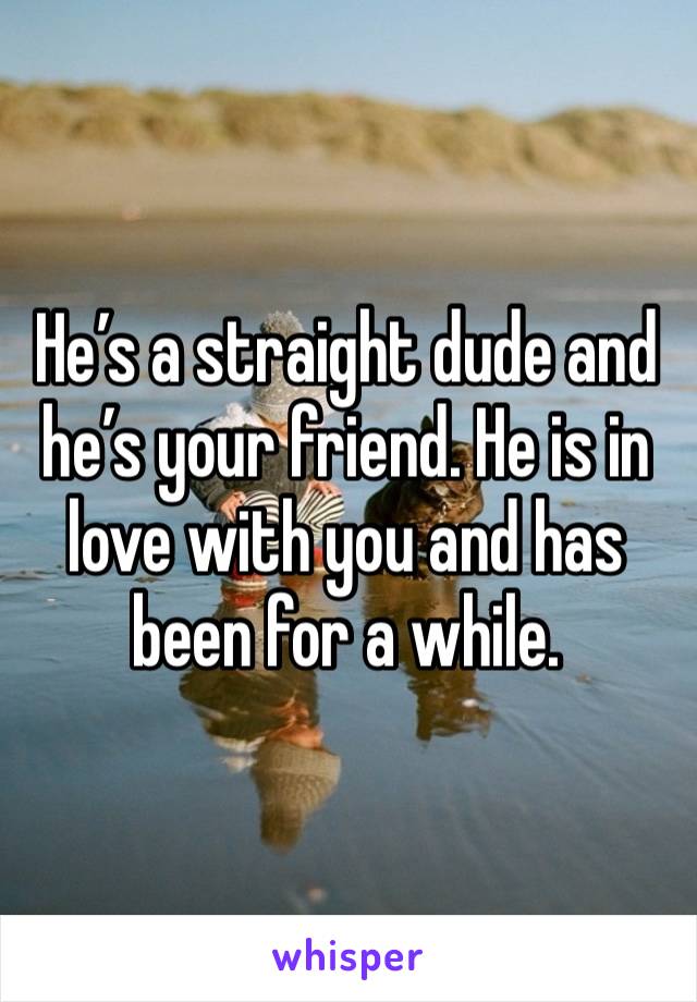 He’s a straight dude and he’s your friend. He is in love with you and has been for a while.