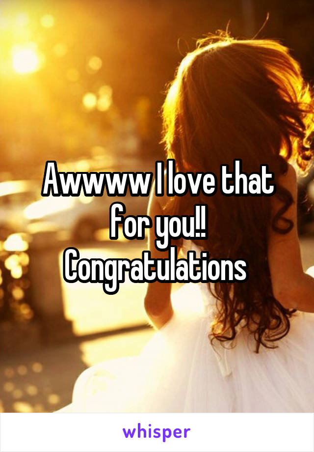 Awwww I love that for you!! Congratulations 