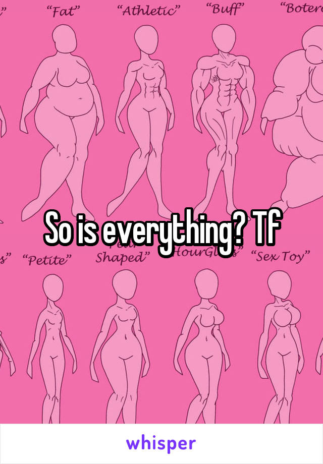 So is everything? Tf