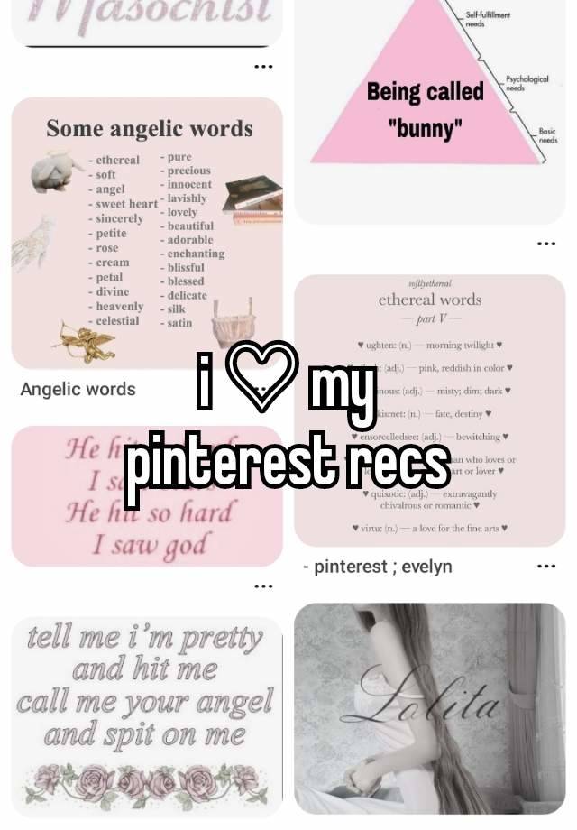 i ♡ my
pinterest recs