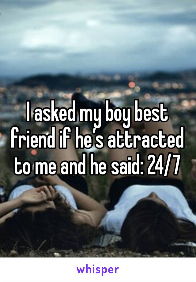 I asked my boy best friend if he’s attracted to me and he said: 24/7