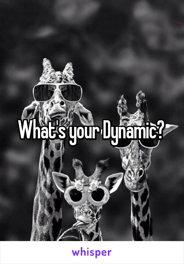 What's your Dynamic? 
