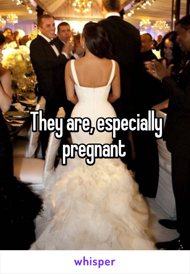 They are, especially pregnant 