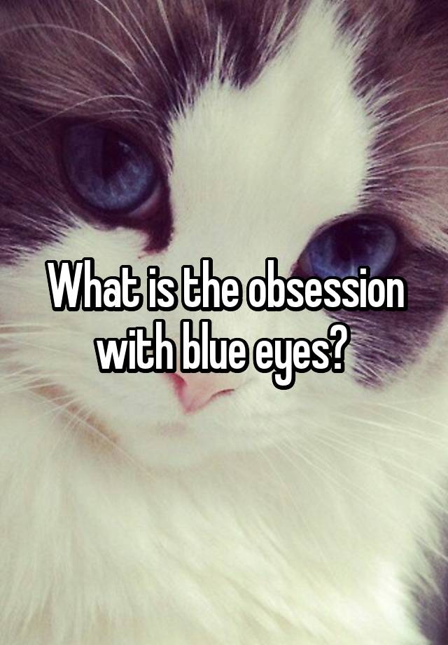 What is the obsession with blue eyes? 