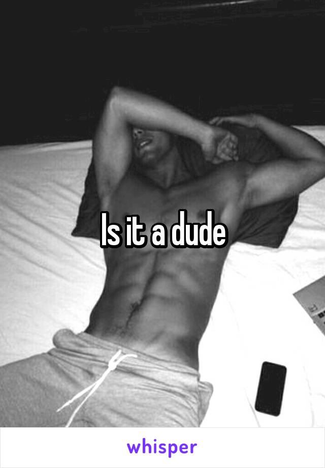 Is it a dude