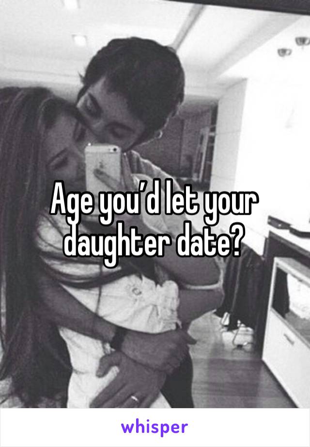 Age you’d let your daughter date? 