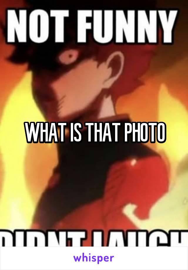 WHAT IS THAT PHOTO