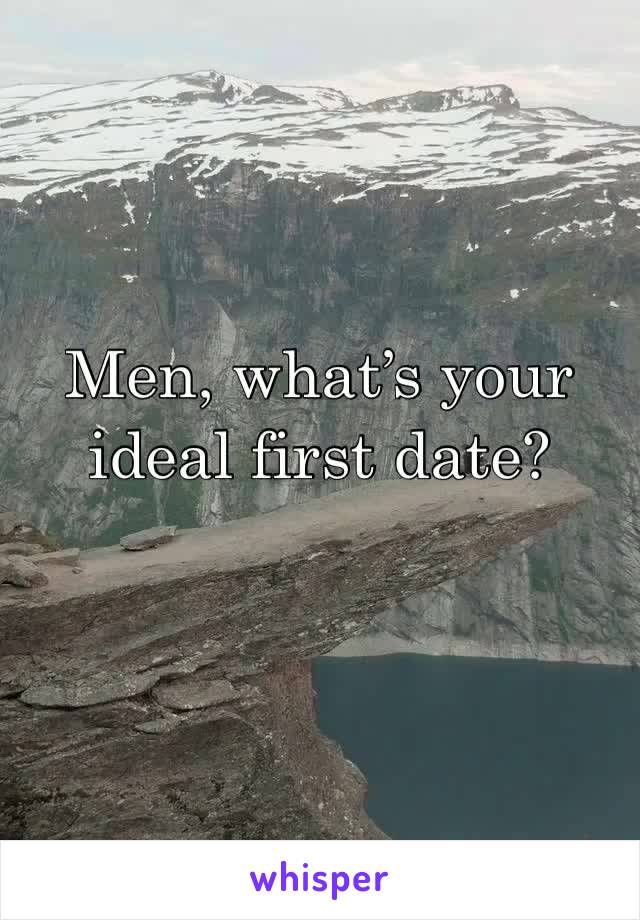 Men, what’s your ideal first date?