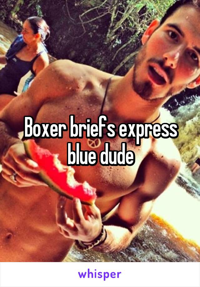 Boxer briefs express blue dude