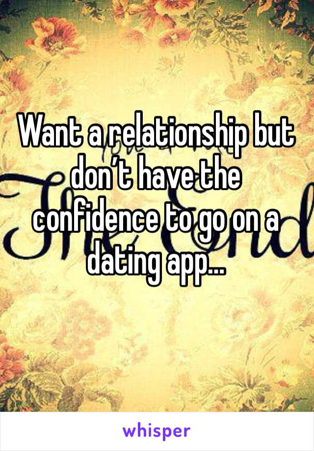 Want a relationship but don’t have the confidence to go on a dating app…