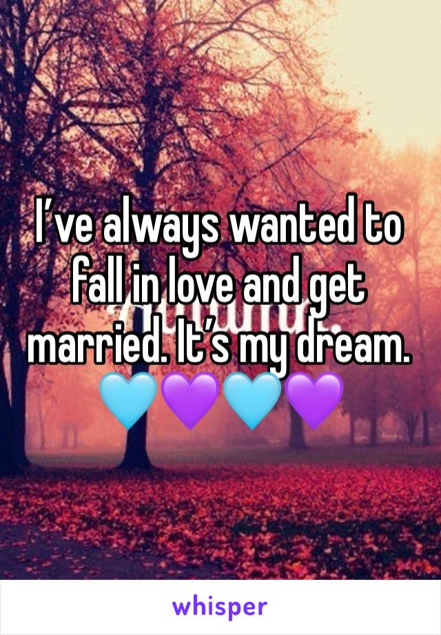 I’ve always wanted to fall in love and get married. It’s my dream. 
🩵💜🩵💜 