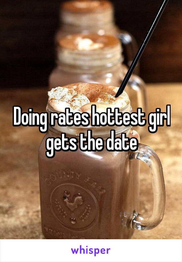 Doing rates hottest girl gets the date