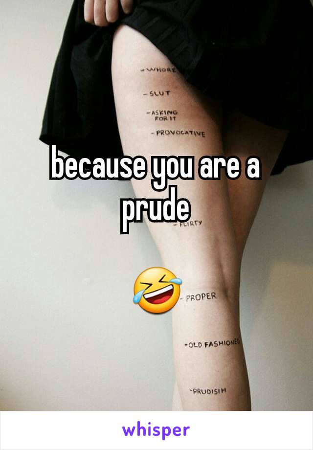 because you are a prude

🤣