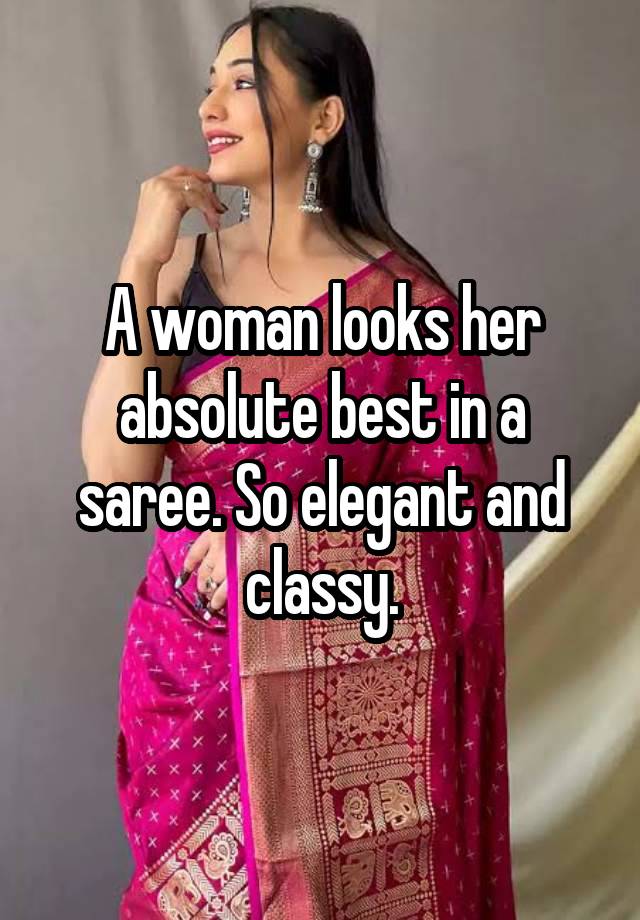 A woman looks her absolute best in a saree. So elegant and classy.