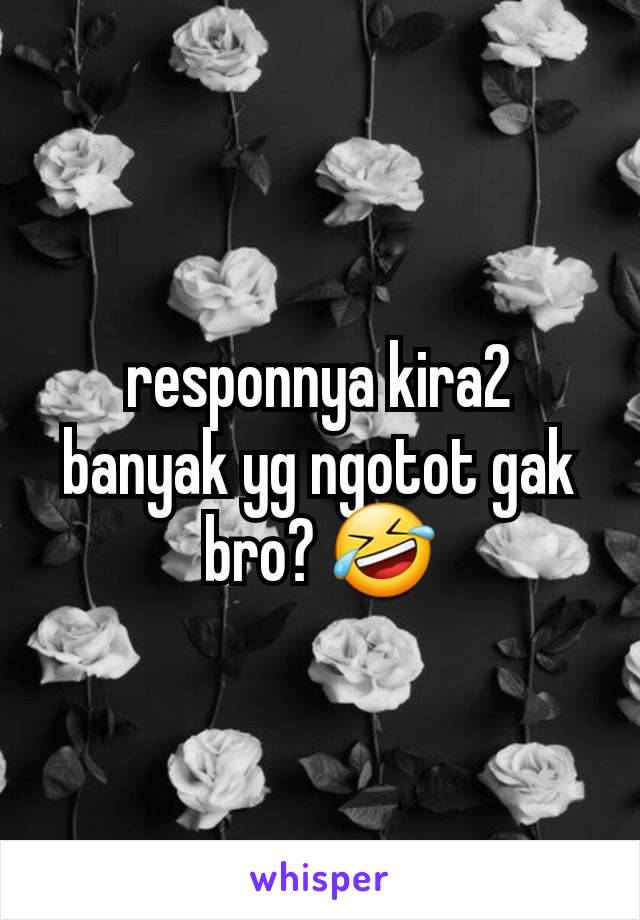 responnya kira2 banyak yg ngotot gak bro? 🤣