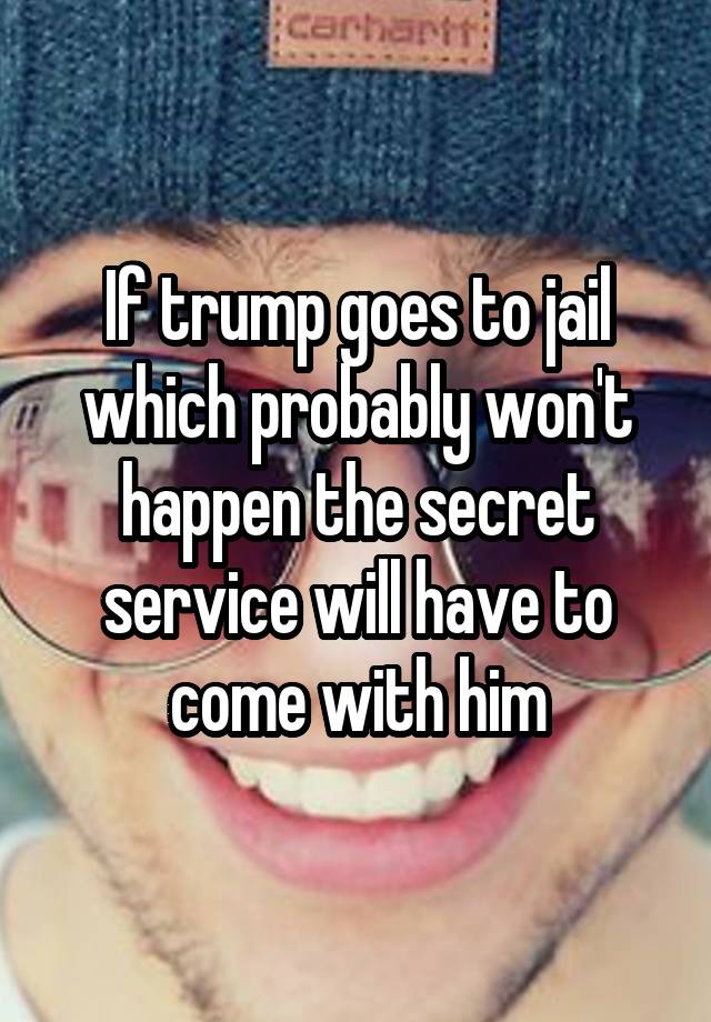 If trump goes to jail which probably won't happen the secret service will have to come with him