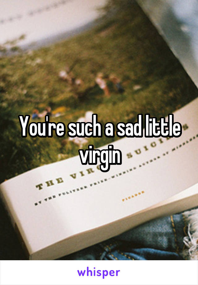 You're such a sad little virgin
