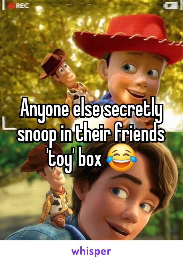 Anyone else secretly snoop in their friends 'toy' box 😂