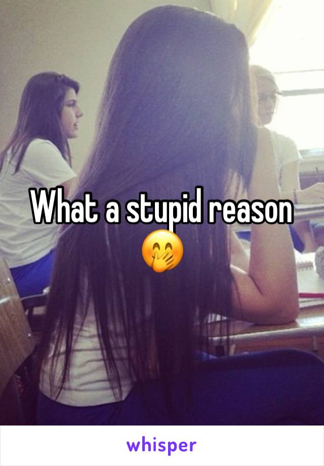 What a stupid reason
🤭