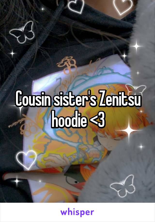 Cousin sister's Zenitsu hoodie <3