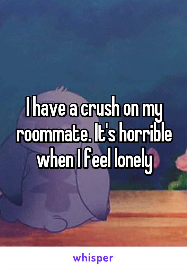 I have a crush on my roommate. It's horrible when I feel lonely