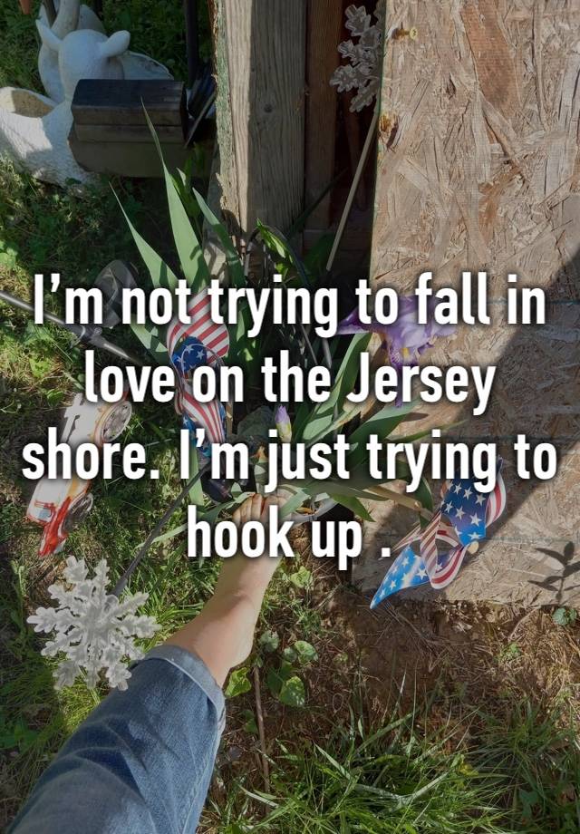 I’m not trying to fall in love on the Jersey shore. I’m just trying to hook up .