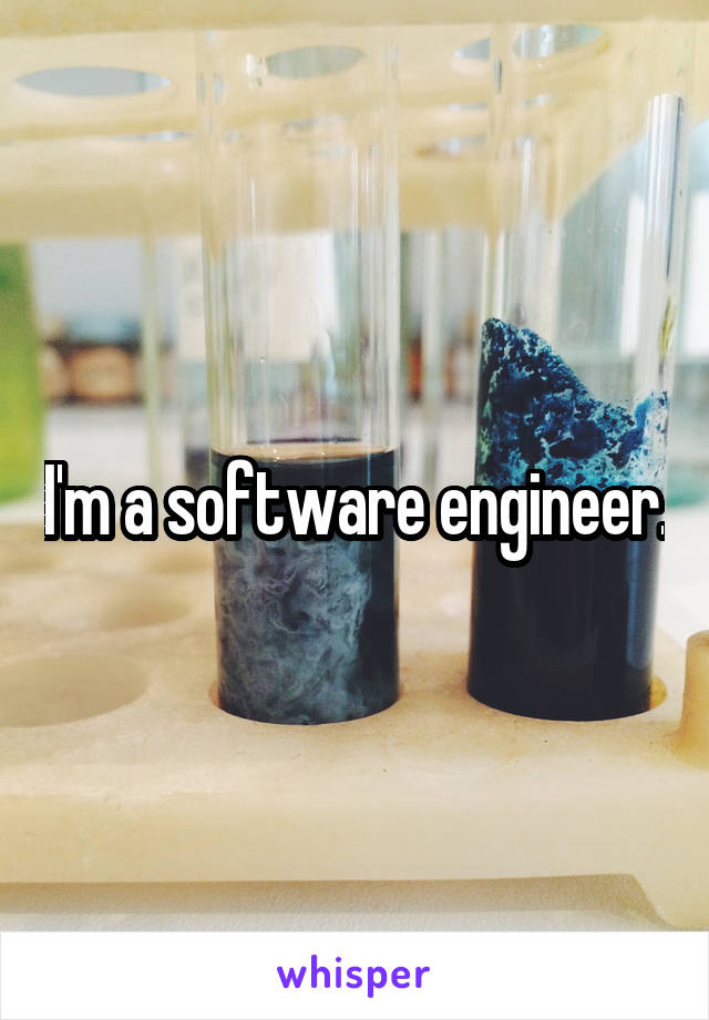 I'm a software engineer.