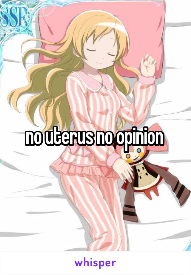 no uterus no opinion 