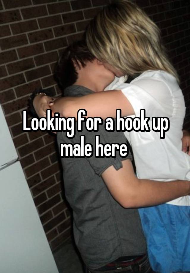 Looking for a hook up male here 