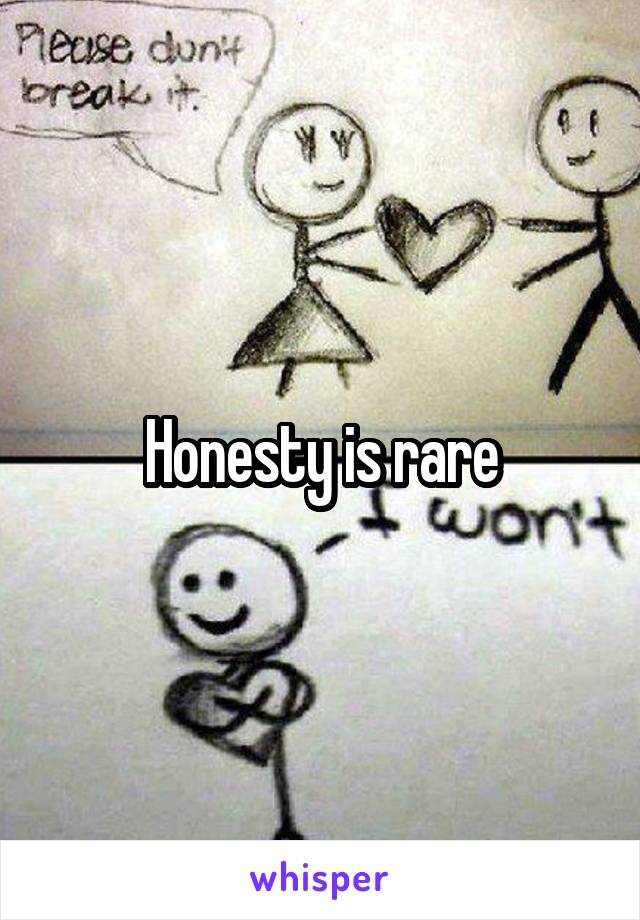 Honesty is rare