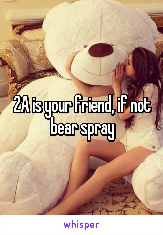 2A is your friend, if not bear spray