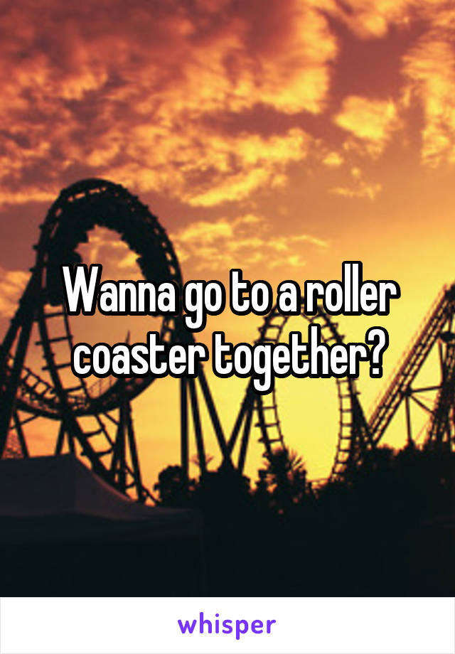 Wanna go to a roller coaster together?
