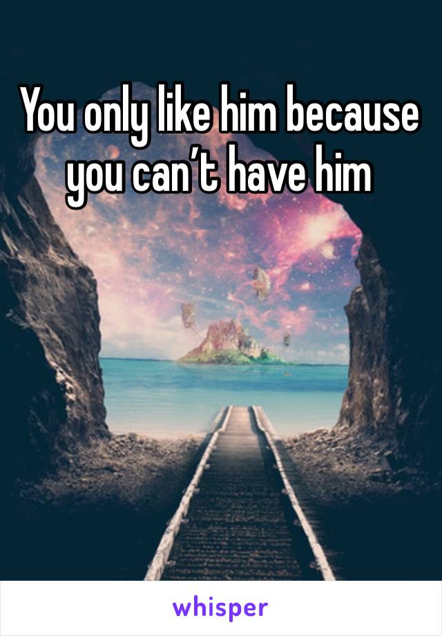 You only like him because you can’t have him