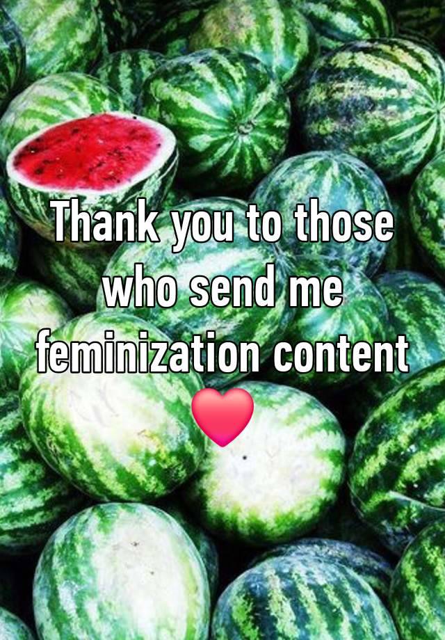 Thank you to those who send me feminization content ❤️