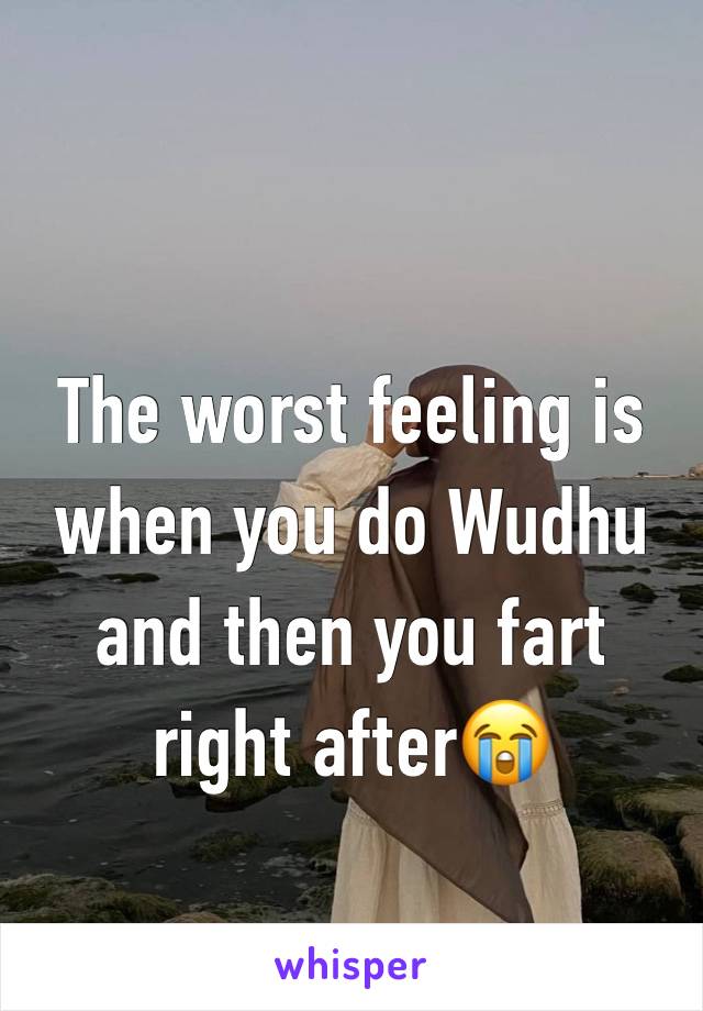 The worst feeling is when you do Wudhu and then you fart right after😭