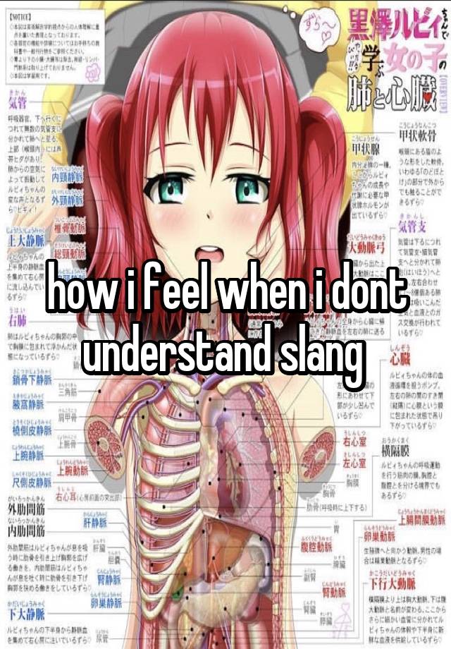 how i feel when i dont understand slang 