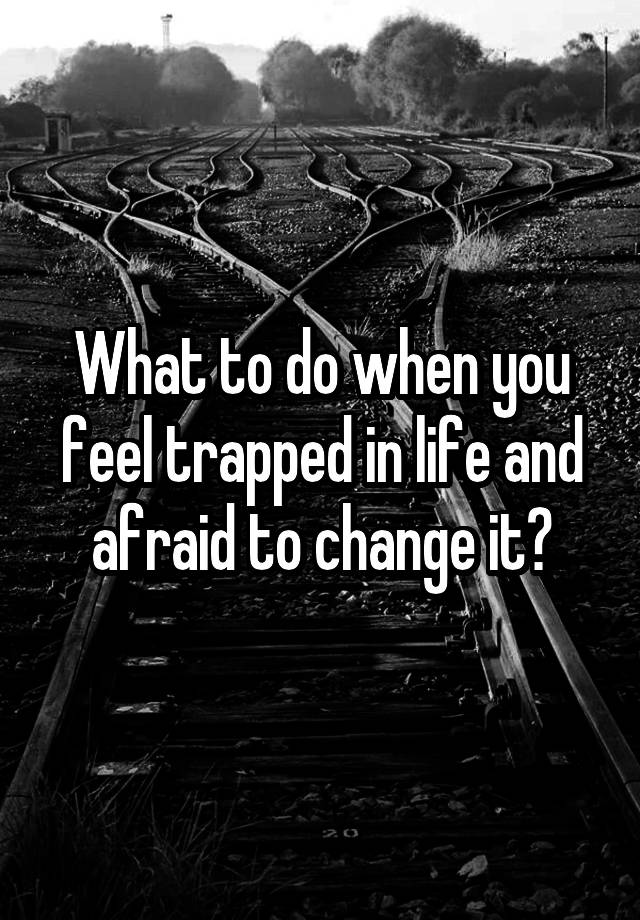 What to do when you feel trapped in life and afraid to change it?