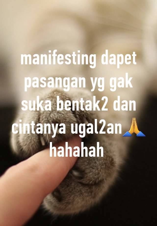 manifesting dapet pasangan yg gak suka bentak2 dan cintanya ugal2an🙏
hahahah 