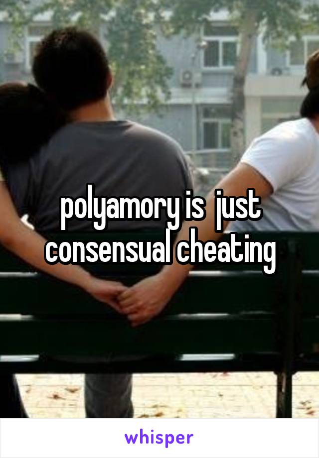 polyamory is  just consensual cheating