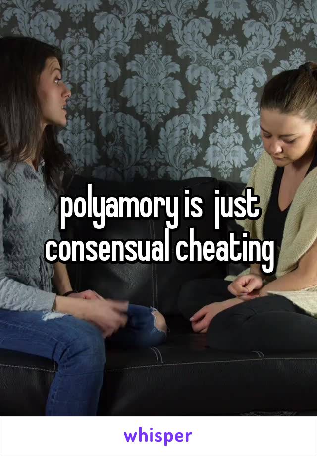 polyamory is  just consensual cheating