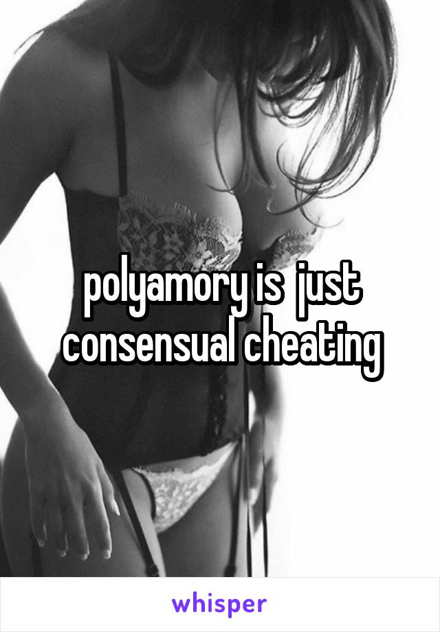 polyamory is  just consensual cheating