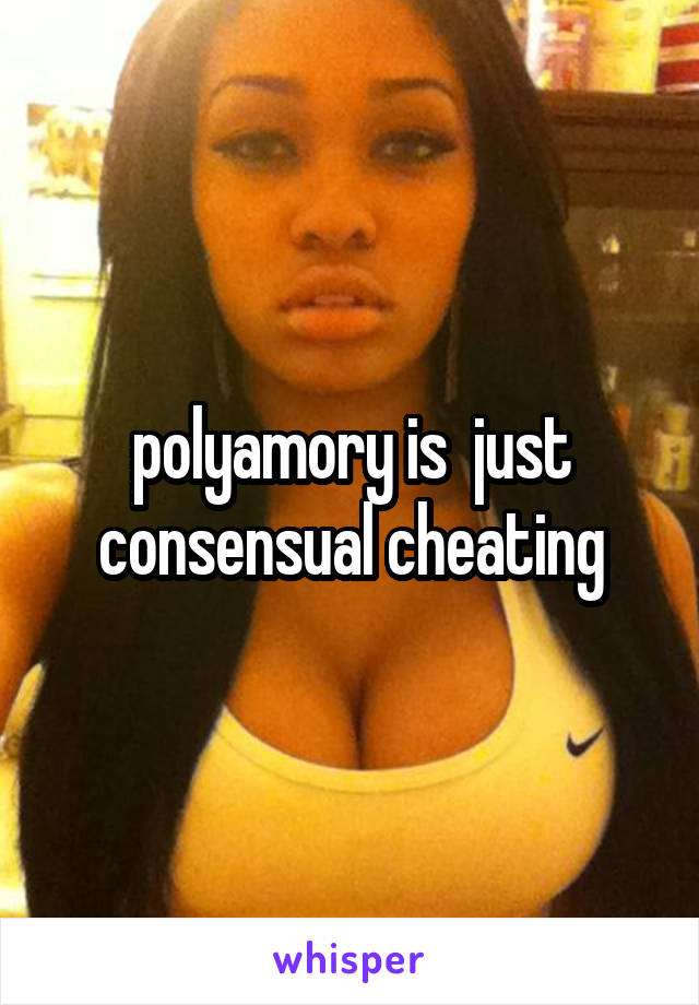 polyamory is  just consensual cheating