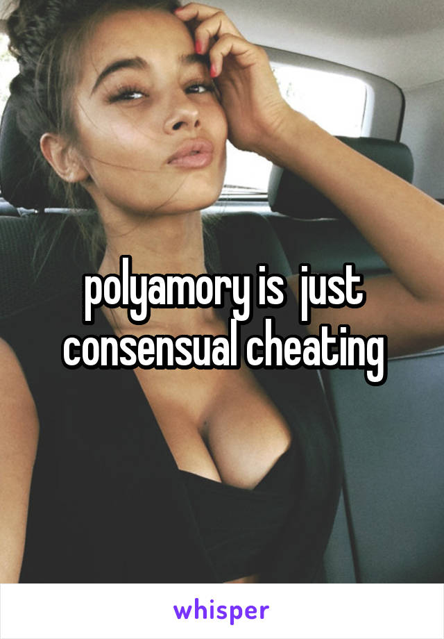 polyamory is  just consensual cheating