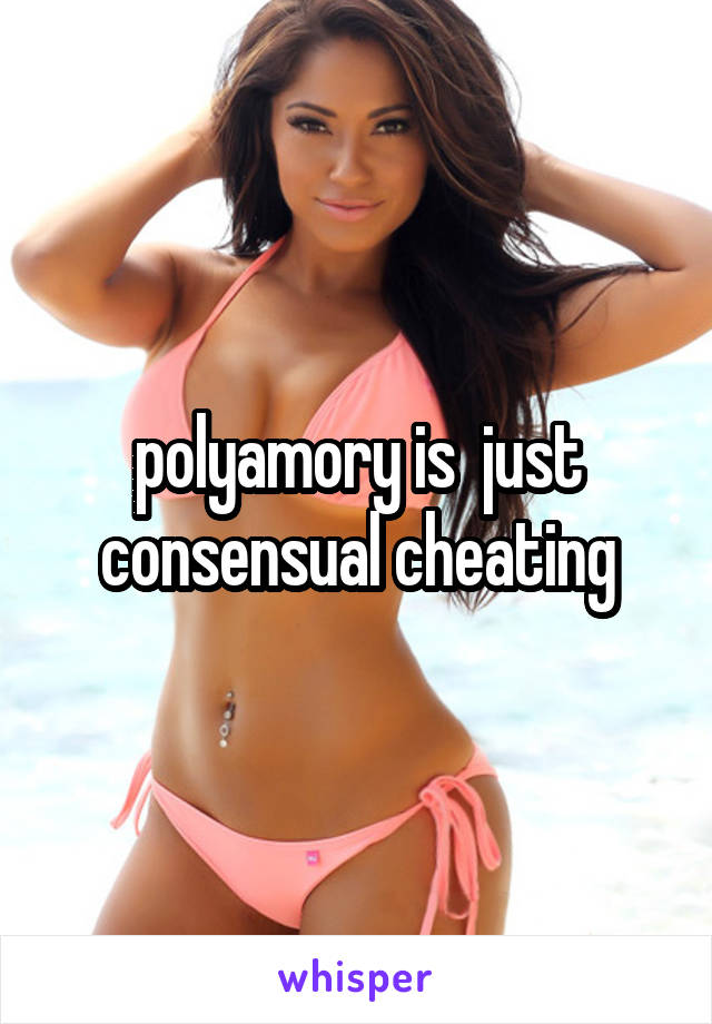 polyamory is  just consensual cheating