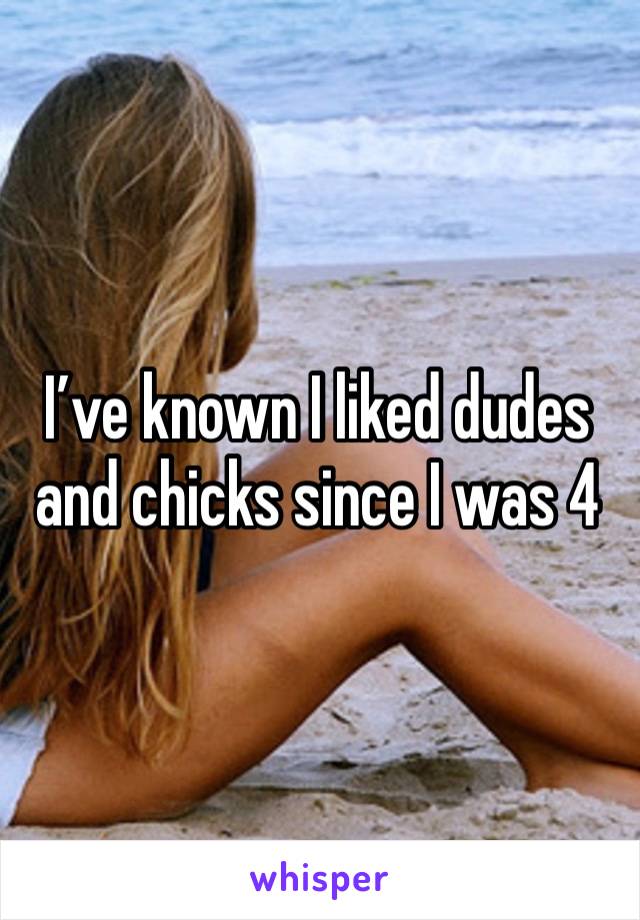 I’ve known I liked dudes and chicks since I was 4 