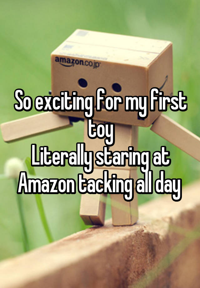 So exciting for my first toy
Literally staring at Amazon tacking all day 