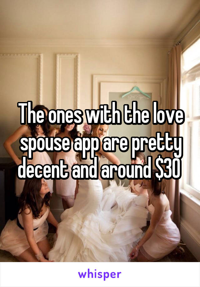 The ones with the love spouse app are pretty decent and around $30 