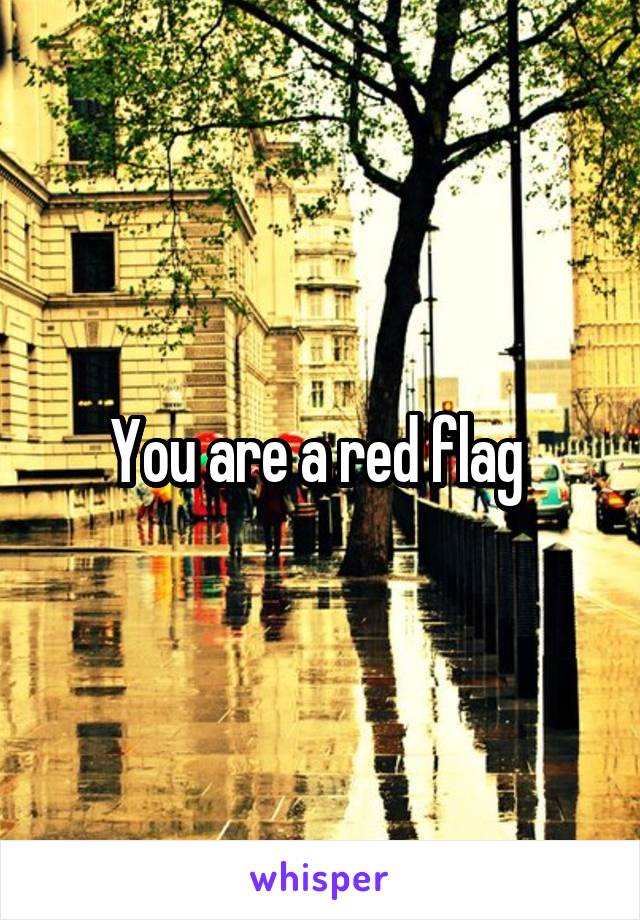 You are a red flag 