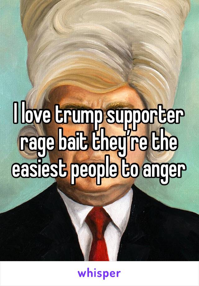 I love trump supporter rage bait they’re the easiest people to anger