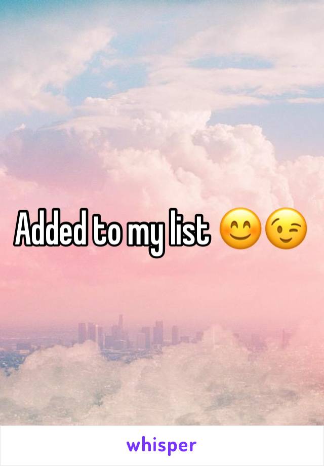 Added to my list 😊😉